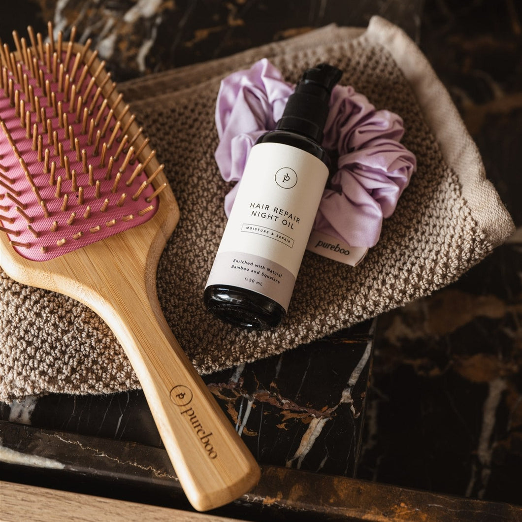 Combideal Hair Repair Night Oil + Bamboo Brush